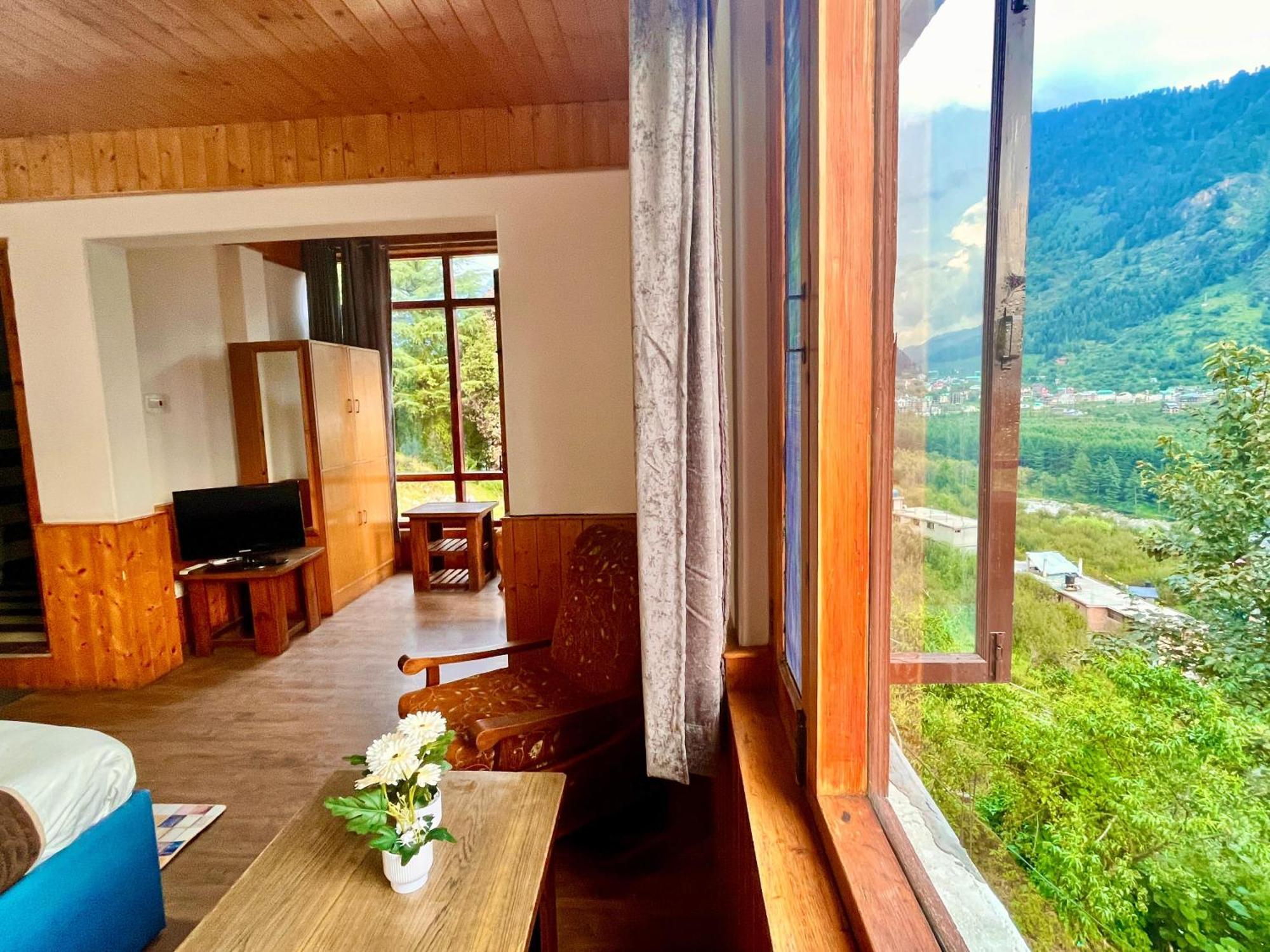 Himalayan River Mountain View 2 Bedrooms Cottage, Manali Exteriör bild